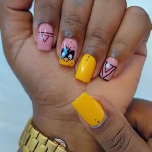 Custom cartoon nail art by ClawsUG